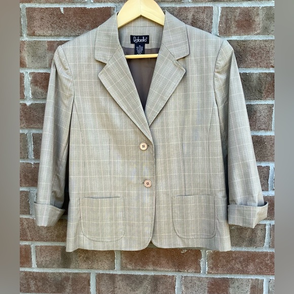 Rafaella Pantsuit Ladies Size 10 Tan Blue Pink - Picture 1 of 9